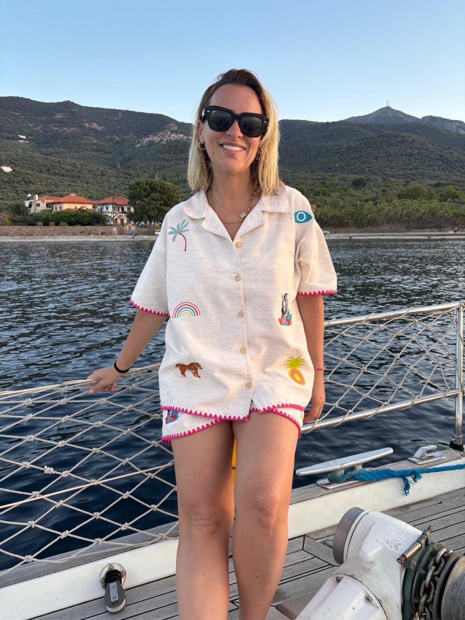Pink - %100 Keten Pamuk Gömlek