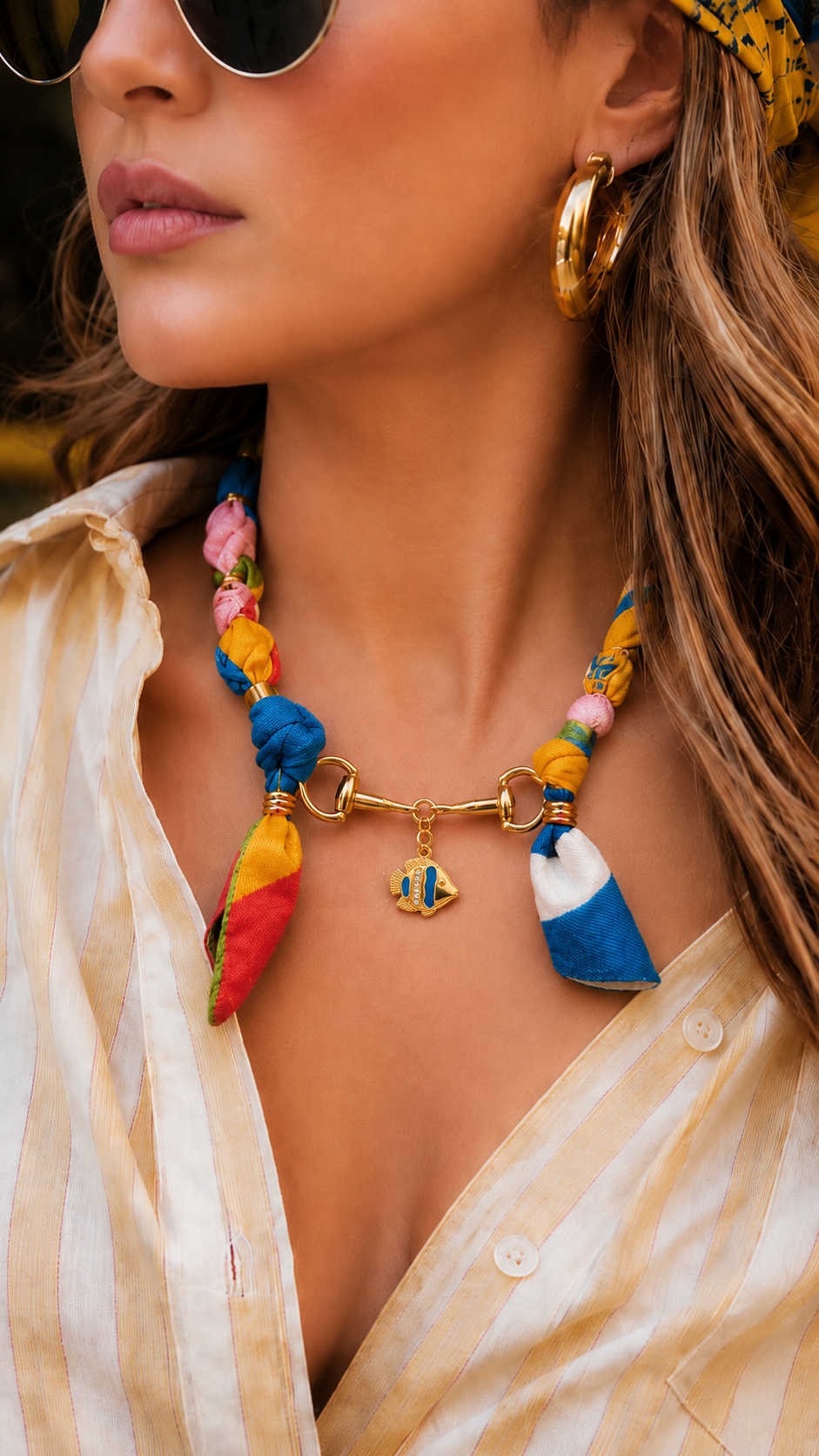 Charming Scarf Necklace - Rena