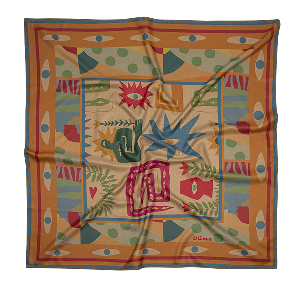 Vera F25W26- 40×40cm Fular - Mendil - Çanta süsü