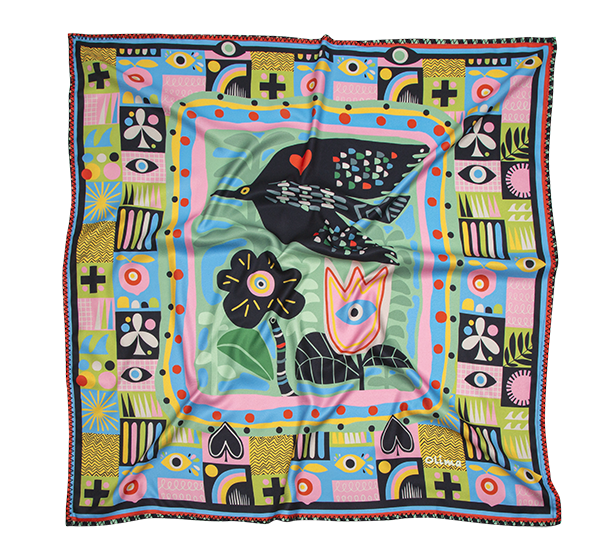 Kayra F25W26- 40×40cm Fular - Mendil - Çanta süsü